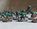 Completed Grot mob with slaver and converted Squighound